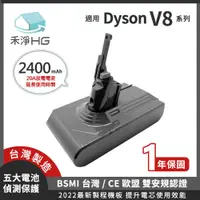 在飛比找有閑購物優惠-禾淨 Dyson V8 系列吸塵器鋰電池 2400mAh 副