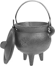 Generisch Cauldron Halloween Decor - Cast Iron Cauldron with Lid and Handle, Halloween Witch Cauldron, Large Witch Cauldron, Candy Bucket Decoration
