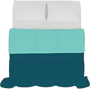 Italian Bed Linen Sogni E Capricci Summer Duvet 250 x 200 cm Bottle Green/Teal Blue