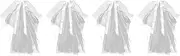 [LIFKOME] Long Bridal Veil Head Decorations for Bride Bride Sash Satin Wedding Veils Mesh White