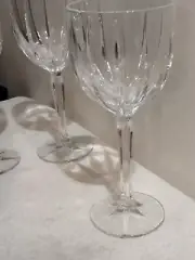 New Waterford Marquis Omega Crystal Goblets Set Of 3 Maker's Mark 8.75" X 3.75"