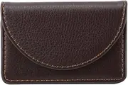 [Jerliflyer] Name Card Holder, Portable Lightweight Leather Magnetic Business Name Card Holder Case Wallet Credit Card Holder Case for Men, Women(Coffee)
