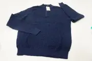 Peter Millar 30% merino wool Pullover Mens Size Medium Navy 990C 01219024 New