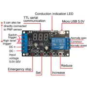 DC 5V/12V/24V Digital LED Cycle Timer Delay Relay Switch Time Relay Module