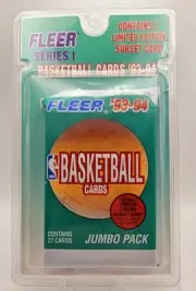 1993-94 Fleer Basketball Jumbo Pack Sealed Clamshell Hanger RARE Jordan Only one
