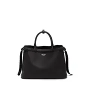 [Prada] Prada Logo-plaque Leather Tote Bag ONE SIZE BLACK