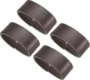 [uxcell] Leather Loop Keeper, 4 Pack Leather Loops Belt Keeper Loops Retainer Straps Replacement for 1.2"(31mm)/1.3"(34mm) Wide Belts/Straps, Coffee