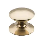 Tradco 3666PB Victorian Cupboard Knob Polished Brass 25mm