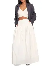 [Belle & Bloom] Always On My Mind Maxi Skirt in Cream