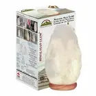 Himalayan Glow Large Natural White Salt Lamp with Dimmer & Neem Wooden Base | 5-