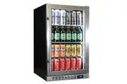 Schmick Quiet Running Front Venting Under Bench Triple Glazed Glass Door Bar Fridge Model SK126-SS
