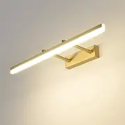 Bedside Light lamp LED Brass Mirror Front Linear Bathroom Fixture, Copper Bar Over Mirror Fitting, Adjustable Vanity Sconce Dresser FANDIAO