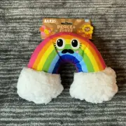 Bark Box Rainbow Plush Dog Toy Clouds Chew Squeak Crinkle Mr. Blue Sky Fetch New