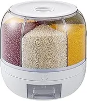 6 Grids Rice and Grain Storage Container, Cereal Food Dispenser Dry Food Sealed Grains Cans Rice Bucket Grain Storage Container Tank for Kitchen Beans Rice(10KG)