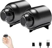 Florea Mini 5G Wireless WiFi Camera, Hidden Camera, Mini Security Camera, with Night Vision, with Mobile App, Real-Time View, Suitable for Home/Office/Indoor/Outdoor (2 Pack, 64G)