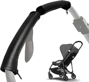 Faux Leather Protective Covers Compatible with Bugaboo Fox 1, 2 and 3 | BEE 5 and 6 | Pushchair Push Bar Handle Protective Covers to Fit Over The Original Cases