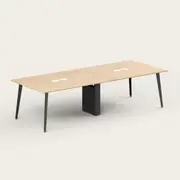 Recess Meeting Table | Boardroom Table | Office Furniture | Conference Table, Maple / Black / None