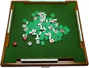 Mahjong Set Chinese Mahjong Acrylic Mahjong 144 Tiles with Folding Table Classic Portable Mah Jong Game Set Chinese Mah Jongg Set