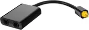 Mipcase Digital Optical Audio Splitter Black One Input to Two Outputs Reduces for Home Theater and Audio Systems