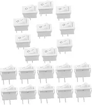iplusmile 50pcs Rocker Switch Small Toggle On off Automotive Replacement Toggle Electrical Household Appliances Button Rocker Mini On/off Car Power On and off Plastic