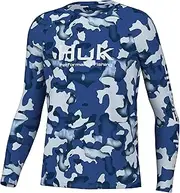 [HUK] Boys' Kc Scott Patterned, Performance Fishing Shirt for Kids