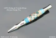 Handcrafted Disney Mickey & Friends USPS Stamp Chrome Virage Pen