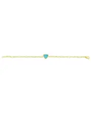 Meira T 14K 5.48 ct. tw. Diamond & Turquoise Paperclip Bracelet
