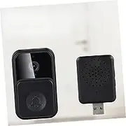 SHINEOFI Wireless Doorbell Camera Plug in WiFi Doorbell with Adjustable Volume Night Vision Chime for Home Office School Easy Install Multiple Modern Security