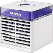 GHONLZIN Personal Air Cooler, NexFan Mini Air Conditioner Portable Evaporative Cooling USB Fan With 7 Colors LED Light, Humidifier with 3 Speeds for Home Room Office