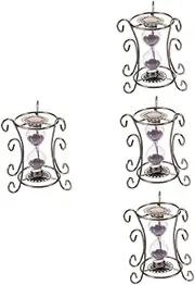 BESPORTBLE 4pcs Iron Retro Retro Decor Vintage Ornaments Home Decorations for Living Room Sand Clock Decor Sand Clock Craft Desktop Ornament Fireplace Decorations Glass