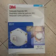 3M 8511 N95 Particulate Respirator Face Mask (this listing is for 10-masks)