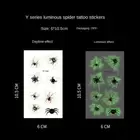 10 pcs Temporary Glowing Spider Web Stickers Glow-in-the-dark Stickers Dark