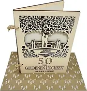 Woodland Mail Eternal Love: Wooden Anniversary Card for the Golden Wedding 50 Years Together