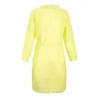 在飛比找樂天市場購物網優惠-500件一標不織布防水pe淋膜黃色整件超過90克防護衣隔離衣