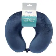 Travel Now Memory Foam Neck Pillow Plush Travel Cushion for Long Flights