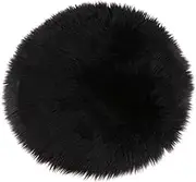 Generic Round Pad, Soft Floor Mat for Sofa, Black 30cm, as described