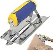 Stainless Steel Concrete Tools - Professional Hand Edger And Groover Set | Rust-Resistant Finishing Tools With Comfort Grip | Perfect For Concrete Slabs, Sidewalks & Patios (Rivet- Design)