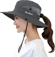 [Muryobao] Women's Summer Sun Hat Outdoor UV Protection Foldable Wide Brim Bucket Boonie Hats Beach Safari Fishing Cap