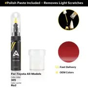 Touch Up Paint For Toyota All Models 305 Red With Polish Paste