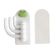 Cartoon Key Hook Punch Free Cute Key Holder for Wall Decorative Student Dormitory Doorway Beige Frog