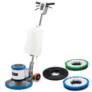Auch 17 Inch Commercial Orbital Scrubber & Polisher, Hard Floor Buffer, Carpet Cleaner, 12L Solution Tank, 2 Brushes