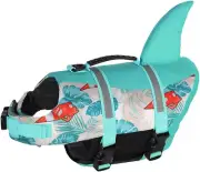 Dog Life Jacket, Swimming Tear Resistant Dog Life Jacket, Shark Dog Safety Ve...