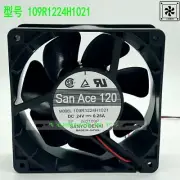 1 pcs Sanyo Fan 109R1224H1021 DC24V 0.25A 12038 12cm 2 wire dual ball axial fan
