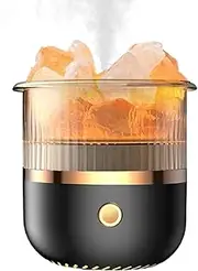 Aromatherapy Diffusers - Crystal Lamp Humidifier,Crystal Night Lamp Salt Lamp with 1 Pack Salt Stone, Colorful Atmosphere Lights for Dining Room