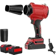 Bullseye Blower - Bullseye Air Blower, Bullseyeblower Cordless Turbo Super Power Air Duster, 450 Cfm/160 Mph Turbo Jet Blowers, for Yard, Garage & Outdoor Cleaning, BBQ (Set1+Battery*2)