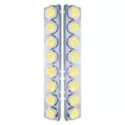Peterbilt Air Cleaner Bracket Reflector Lights & Bezels - Amber LED/Clear Lens