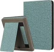MOKASE for 6" Kindle Paperwhite 5/6/7th Generation Case 2012,2013,2015,2016 Version (Model: EY21 / DP75SDI), Cloth Hard Plastic Kickstand Cover, Auto Wake/Sleep with Hand Strap & Card Slot, Pine Green