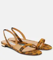 [Aquazzura] Aquazzura So Nude leopard-print suede sandals AU 10.5 brown