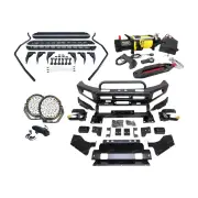 Safari Shield U Loop Bullbar Lights Side Steps Winch for Toyota Hilux Revo 15-On