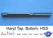 0-80 UNF Hand Tap Bottoming GH1 Limit 2 Flute HS Bottom Chamfer Bright Thread #0